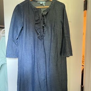 Draper James Chambray Ruffle Dress